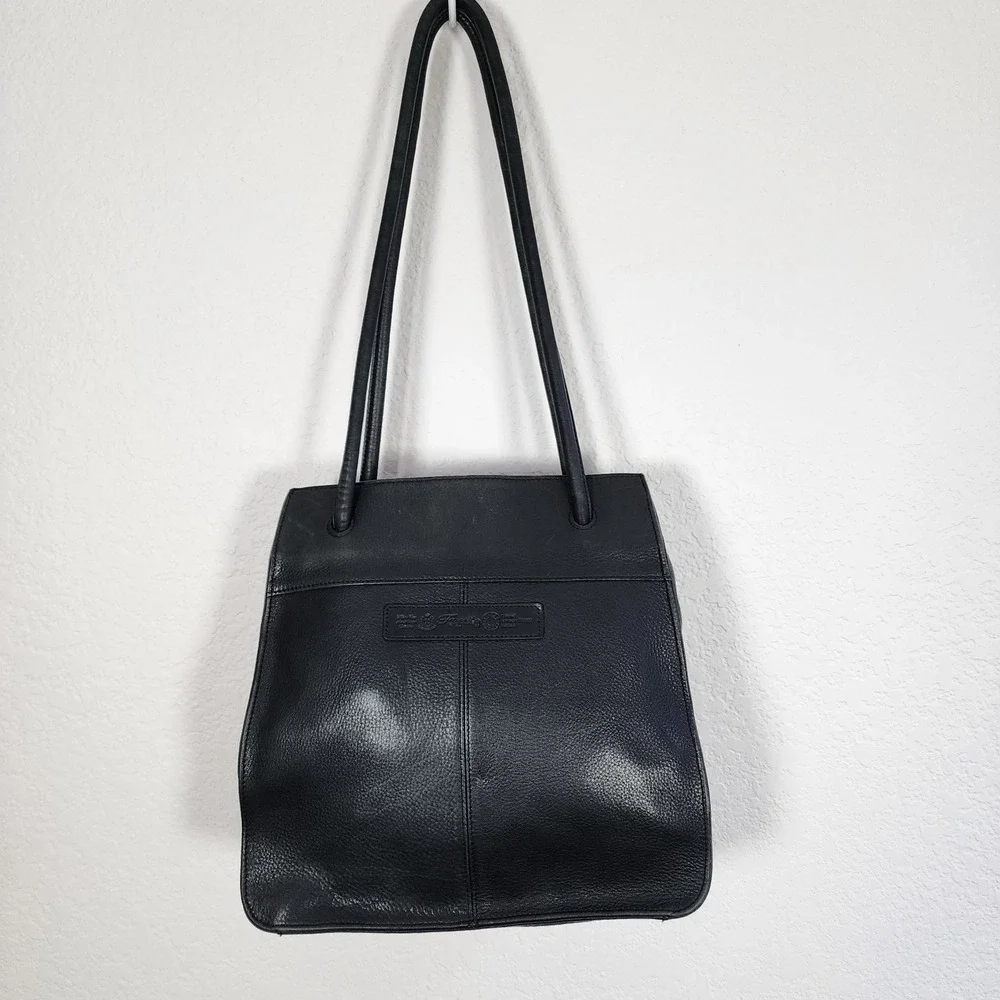 Vintage Fossil Black Pebbled Leather Shoulder bag Hand bag Purse 75082 11X11
